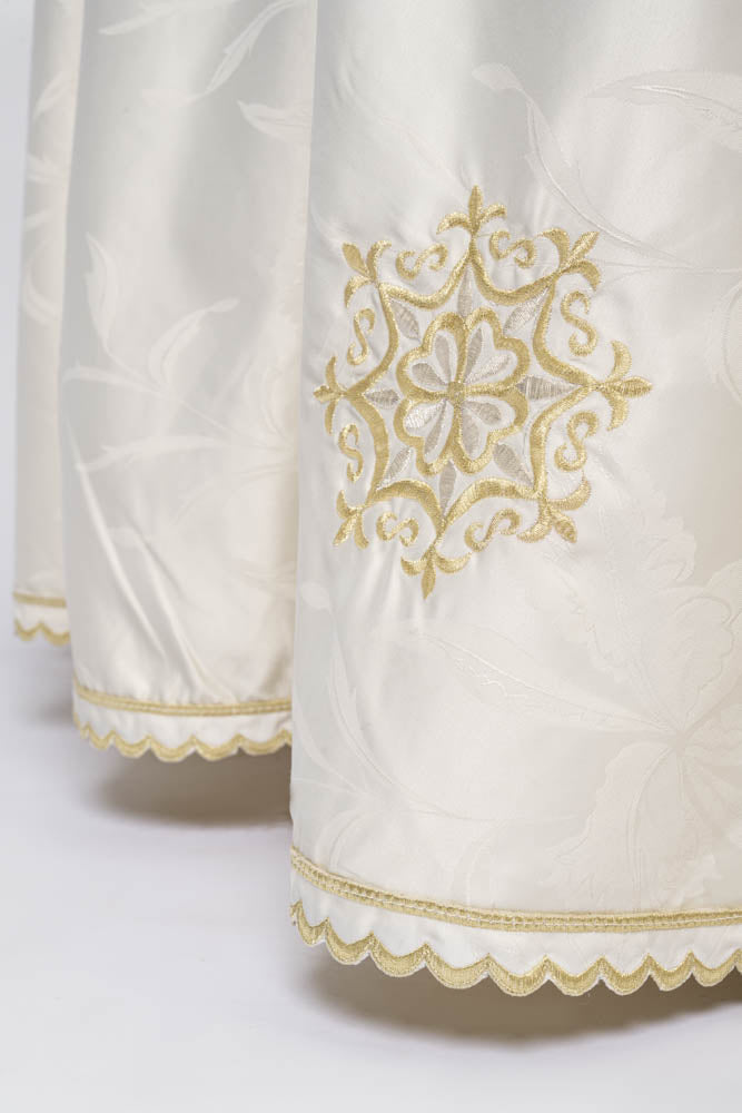 Nappe en jim brodée ronde