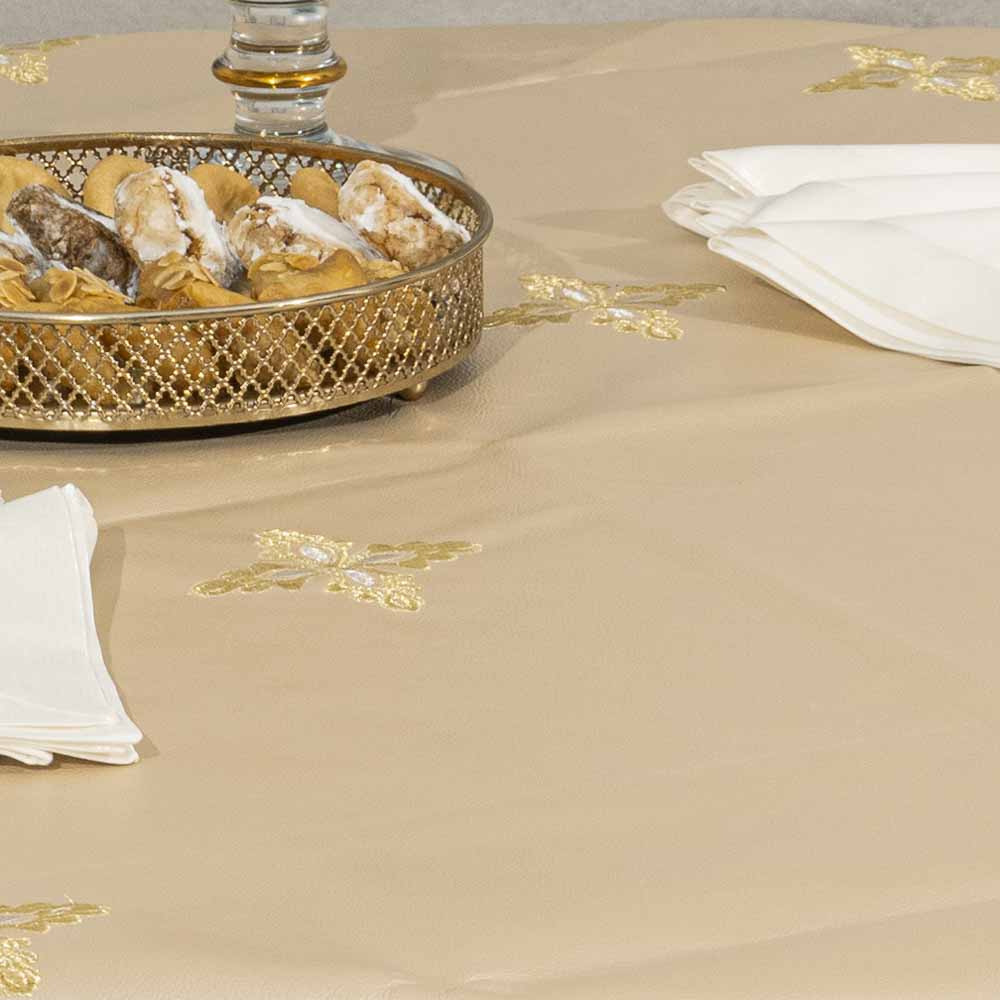 Nappe brodé simili cuir