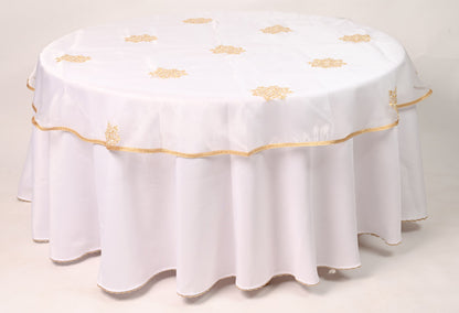 Voile brodé de table 140 cm