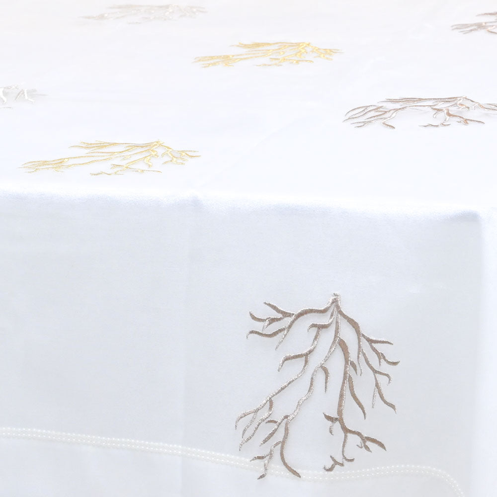 Voile brodé de table Rectangulaire