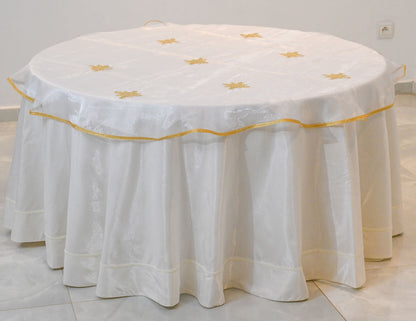 Voile brodé de table 140 cm