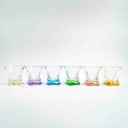 Set de 6 verres torsadés