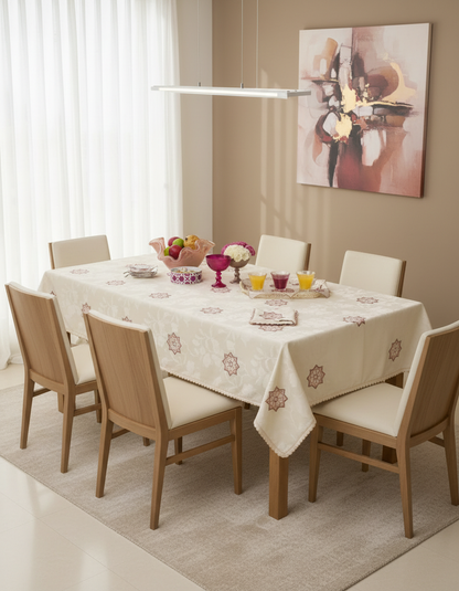 Nappe brodée rectangulaire - Zellija Assiliya