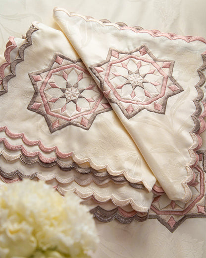 Serviettes de table brodées - Collection Zellija Assilya